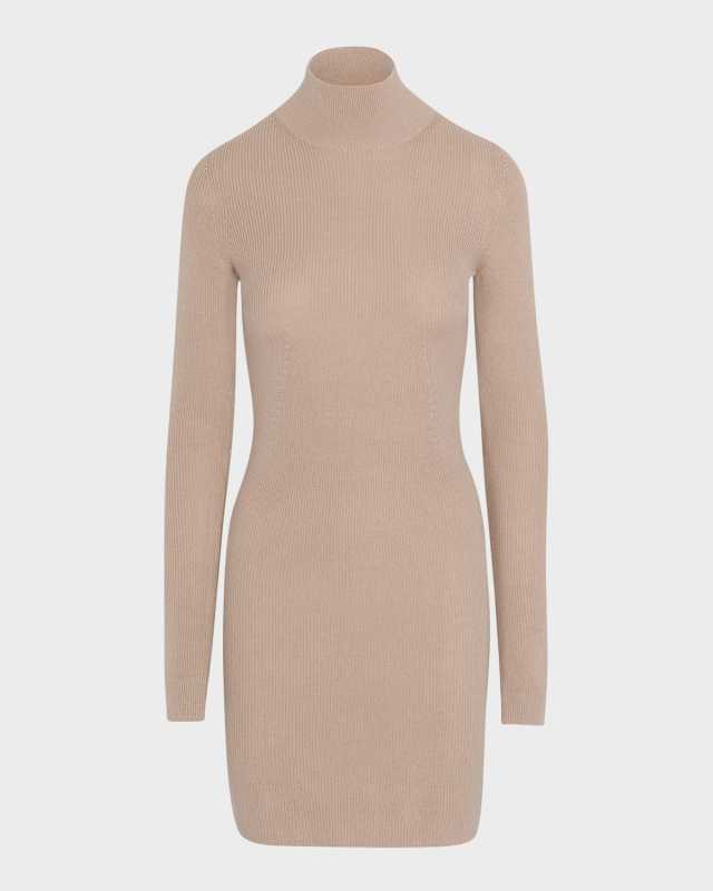 Silvana Long-Sleeve Mini Sweater Dress